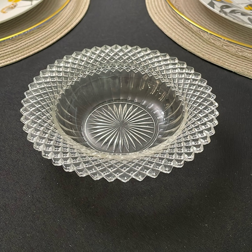 1930s Miss America Crystal Cereal Bowl by Anchor-Hocking